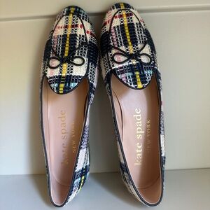 Kate Spade NY- Devi loafers. Cream & blue with box